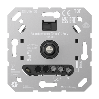 Jung RTR 230 Thermostat 230 V Ouvreur MINUSINES S A